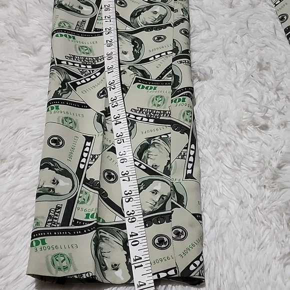 OPPO SUITS SET Stylish Money Print Blazer/ Pant  Green and Black - Picture 14 of 15